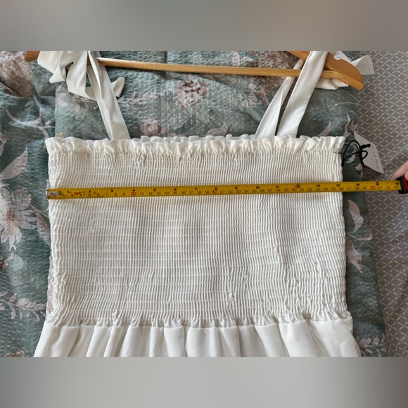 White Tiered Ruffled Elegant Maxi Dress - Picture 13 of 16